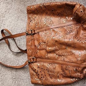 Patricia Nash leather and gold purse